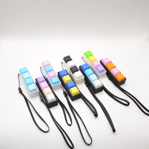 4 Key Keyboard Fidget Keychain — Custom Switches & Colors