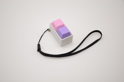 2 Key Keyboard Fidget Keychain — Custom Switches & Colors